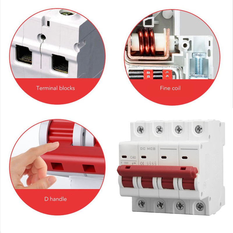 4P DC Circuit Breaker Arc Extinguishing Fast Decoupling Miniature Circuit
