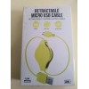 Universal, For Android Retractable Micro USB Charge & Sync Cable