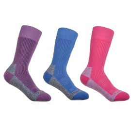 3 pairs of Ladies Cotton Coolmax Walking Socks