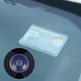 LNYMZD Transparent Slot Card Holder Car Card Organiser Durable ID Holder for Windscreens Glass Card Holder for Car Parking Discs Car Accessories