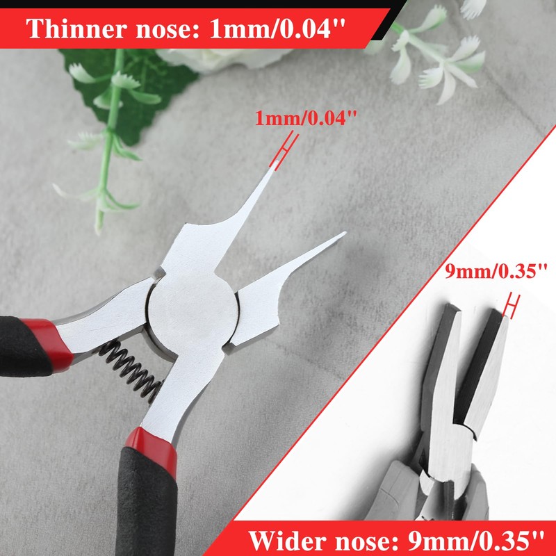 LEONTOOL Flat Pincers, Wide, Flat Pincers, No Jagging, Extra Thin,
