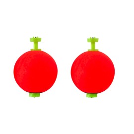 Thill Fish'N Foam Float Classic Fishing Bobber, Round Floats, Fishing Gear and Accessories, 2 Pack, 1 1/2", Round Weighted Clip