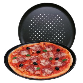 Eurohome Pizza Tray with Non-Stick Coating – Pizza Mould Oven Baking Tray Round Heat Resistant up to 230° – Pizza Pan Oven Mould Perforated – Baking Mould Pizza Baking Tray Diameter 33 cm – Pizza