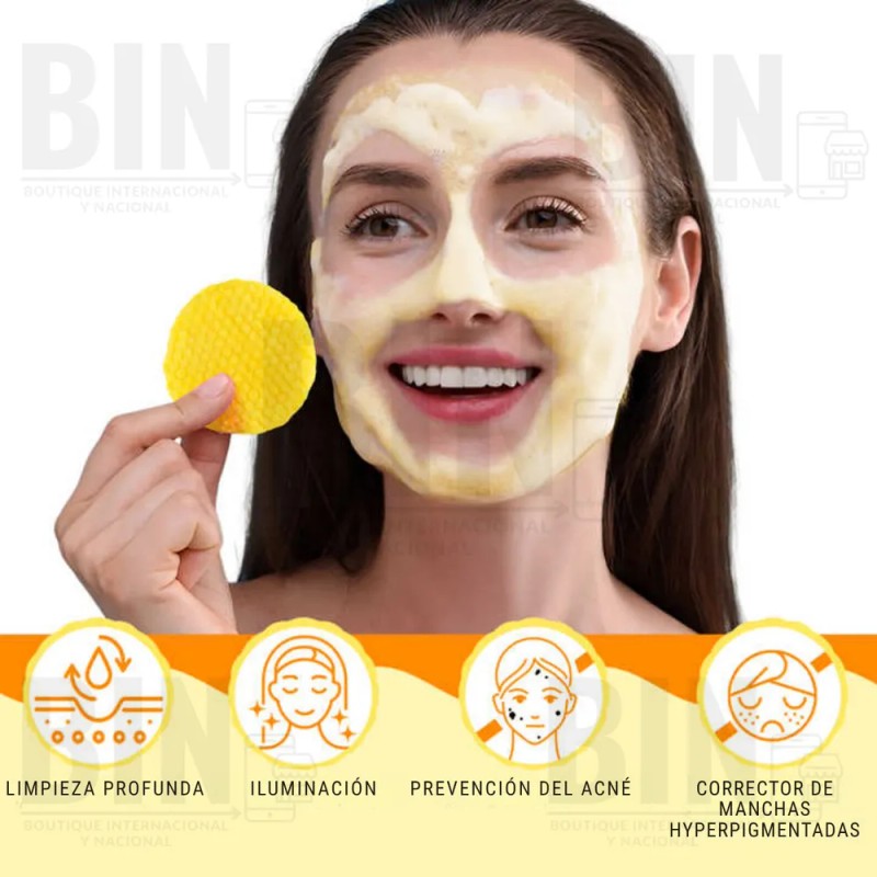 Almohadillas Faciales Con Cúrcuma Y Ácido Kójico (30 Piezas) Mixta