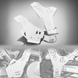 DR650 Side Frame Guard Compatible with 1996-2024 DR 650 DR650SE 2015-2024 DR650S Frames Protection Cover Dirt Bike Motorcycle Aluminum Accessories(Silver)