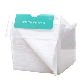TOVINANNA Skin-friendly 50pcs Facial Towels Cotton Disposable Makeup Cleansing Tissues Wet Dry for Travel Camping