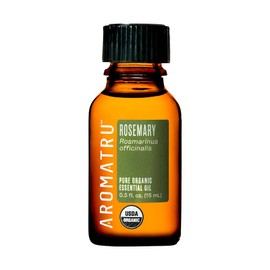 AromaTru USDA Certified Organic Oils - 15ml - 3rd Party Lab Tested - Ethically & Sustainably Sourced (Rosemary)