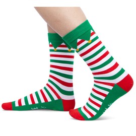 Zmart Christmas Gifts Stocking Socks for Women Men- Secret Santa Socks Xmas Stocking Stuffers for Teen Boys Girls, Elf Christmas Socks