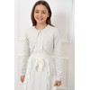Bolerose Girls' Long-Sleeved Bolero Sparkle Cardigan - Bright silver