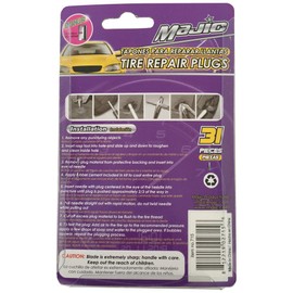 Majic Tire Repair Plugs with a Razor Blade Bonus, 30 Inserts