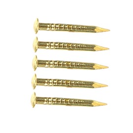 Pack of 100 Brass Rosette Nails with Round Head, Brass for Furniture Hinge Hardware Accessories (15 mm Long)