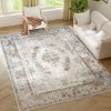 HOMCOM 9x12 Area Rug, Boho Living Room Carpet, Machine Washable,