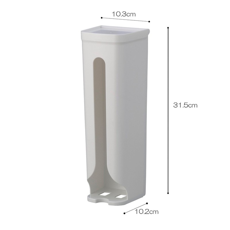 Inomata Chemical Plastic Bag Stocker, White