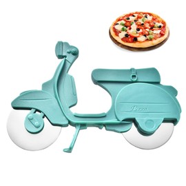 One Piece Non-Slip Bike Pizza Cutter Wheel Durable Stainless Steel Wheel Pizza Cutter Helpful Motorbike Pizza Cutter for Cutting Pizza