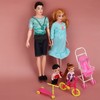 Family Dolls Set of Dad Pregnant Mom Girl Boy Children