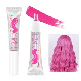 GEUUFEA Semi Permanent Hair Color, Neon Red Hair Gel, Vibrant Colors, Temporary Washable Cream for All Men & Women's Hair Types