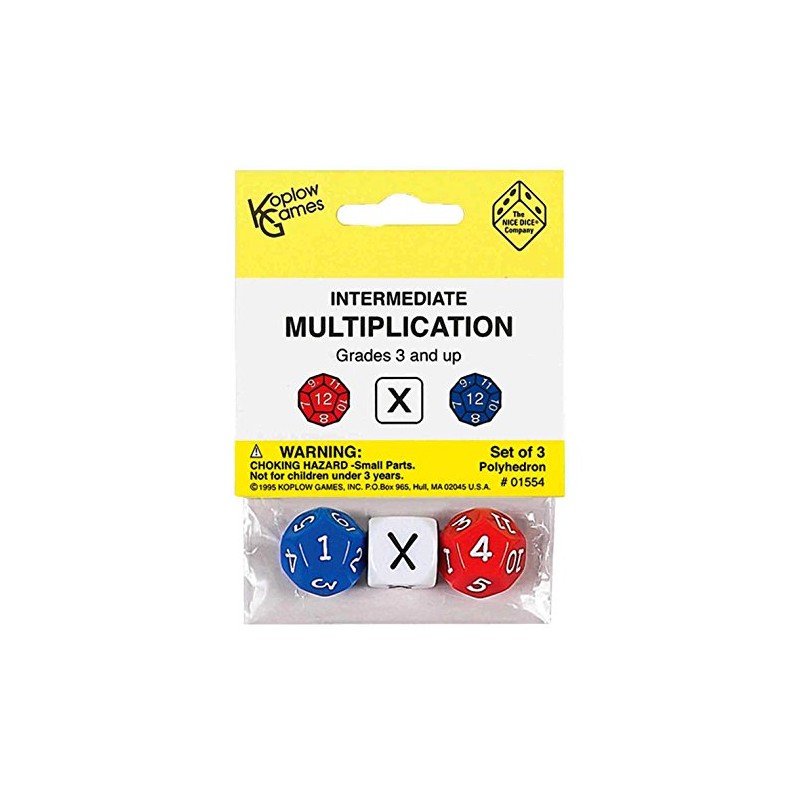 Koplow Games Intermediate Multiplication Dice, Standard (15mm - 17mm)