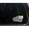 Tattered American Flag Distressed Vinyl Decal Sticker Ripped Torn USA