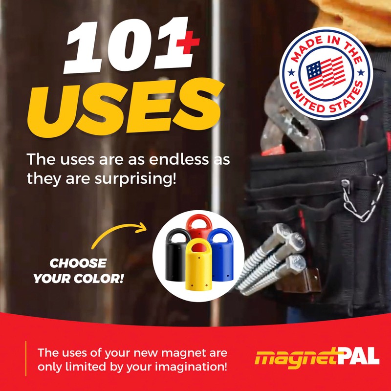 MagnetPal 3 pack Heavy-Duty Neodymium Anti-Rust Magnet, Best for Magnetic