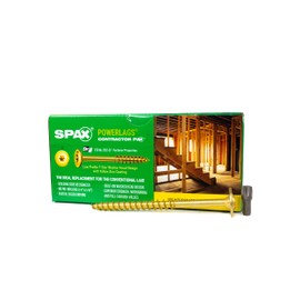 SPAX 3/8" x 5" Interior Washer Head Structural Wood Lag Screws Powerlags Torx T-Star (25 EA) Bit Included Heavy Duty