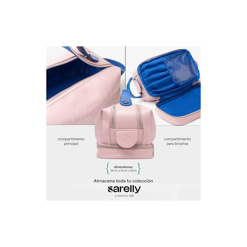 SARELLY, Cosmetiquera para Maquillaje, Ideal para Brochas de Maquillaje, Sarelly