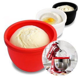 GuanQiao Silicone Bowl Liners for 5 Qt KitchenAid Mixers, 3 Liners with Lids