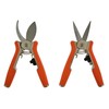 Green Jem Compact Straight Bypass Pruner, Orange, 15x4.5x1.5 cm