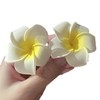 Pack of 4 7 cm White and Pink Hawaiian Frangipani