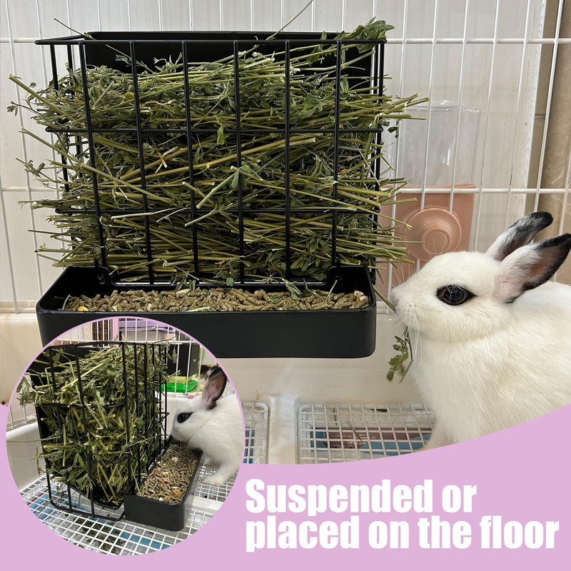 Rabbit Hay Feeder Guinea Pig Hay Holder with Hook Heavy-Duty