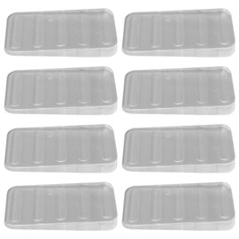 8 Pcs Table Wedge Clear Shim, Plastic Shims Levelers Adjustable Blocks Furniture Wedges, Leveling for Hot Tub Toilet Restaurant Appliance Door Stops, Trimmable Fix Highest Side 1/4" (6.5mm)