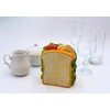 Dekohelden24 Ceramic Sandwich Money Box - White Bread - Sandwich