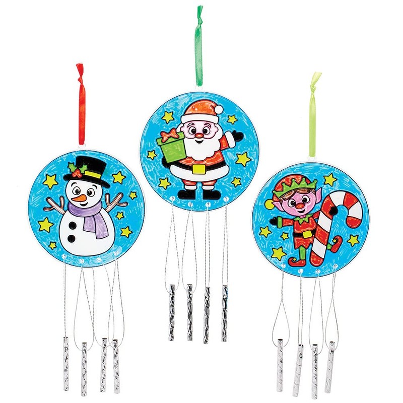 Baker Ross FX378 Christmas Suncatcher Windchimes - Pack of 3,