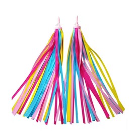 OUDQFCJ 1 Pair Children's Bicycle Streamers Handlebar Colourful Bands Streamers Bicycle Grips Tassels Bands for Decoration
