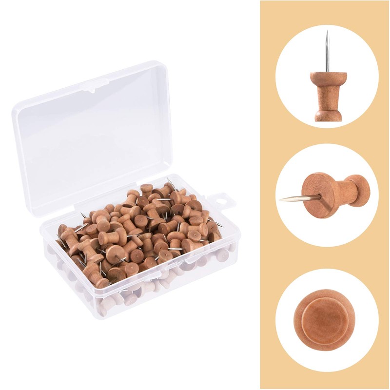 Wooden Push Pins Push Pins for Cards Calendar Photos Craft