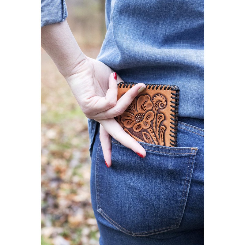 Realeather Basic Billfold Leather Craft Kit, Natural