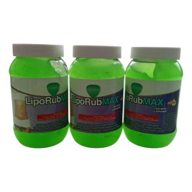 3 Pzs De Gel Reductor Liporub Max Jumbo Quema Grasa