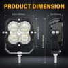 Willpower 2 Pieces 4 inch 30W LED Work Light with