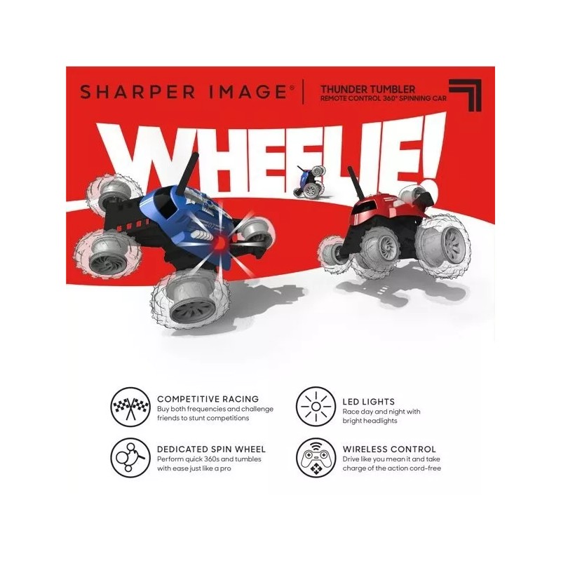 SHARPER IMAGE Thunder Tumbler Spinning Mini Truck RC Car with