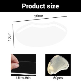 JYNVO Pack of 50 Transparent Soft Visor PET Eye Protection Hair Washing Shower Face Protection Eyelash Protection for Barber Hair Salon Hair Cutting Colouring Shampoo Eye Protection