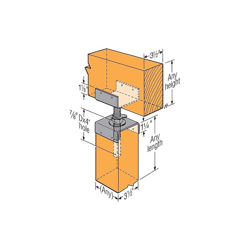 Simpson Strong-Tie JP44 - Jack Pier Floor Beam Leveler, 2"