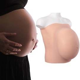 gskinart Fake Pregnant Belly 6,9month Artificial Silicone Pregnant Belly for Faking Pregnancy Film Props Cosplay Costumes (color2, 9 months)