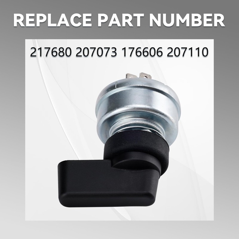 OTINUBEE 217680 Ignition Switch 4-Position, 5-Terminal Switch Stater with Handle