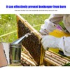 Fdit PVC Leather Plywood Box Bee Smoker Bellow Beekeeping Equipment