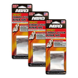 ABRO Exhaust Tape: Muffler Repair Kit, High Temp Aluminum Bonding Agent Exhaust Leak Tape, Fast, Economical, Permanent Solution to Stop Noise and Seal Out Dangerous Fumes, No Special Tools Required