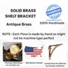 STYLENT Decor Decorative Brass Shelf Bracket, Heavy Duty and Antique