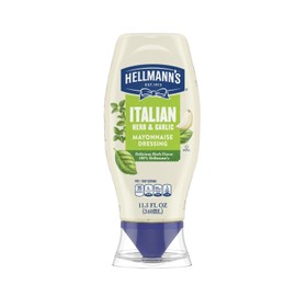 Hellman's 🟣Hellmann's Italian Herb & Garlic Plant Based Mayonnaise Dressing Bottle 11.5oz