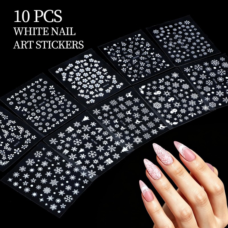 20 Pcs Nail Art Brushes and 40 Pcs Nail Stickers,