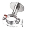 sourcing map Wall Mount Ceiling Mount Pipe Support, 304 Stainless
