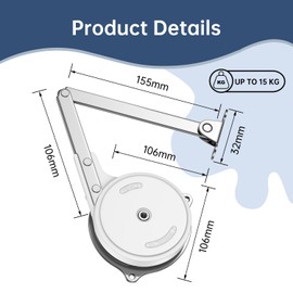 XBLWIN Soft Close Toy Box Hinges 1 Pack | Heavy Duty Zinc Alloy Lid Supports for Wooden Toy Chests, Storage Trunks & Benches | Safety Hinges for Cedar & Other Woods