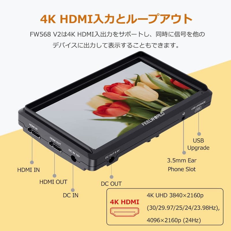 Feelworld FW568 V2 5.5" DSLR Camera Field Monitor 3D LUT
